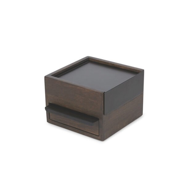 Wooden Earrings Ring Jewelry Storage Box Tray - Image 3