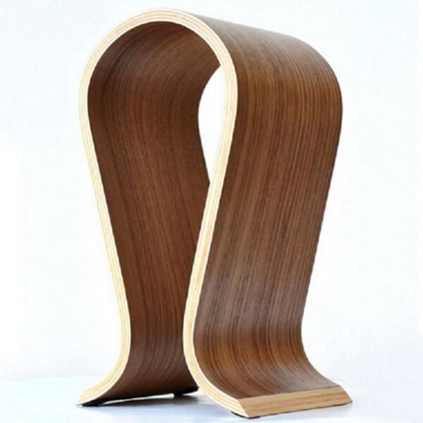 Curved wooden headphone rack - Image 4