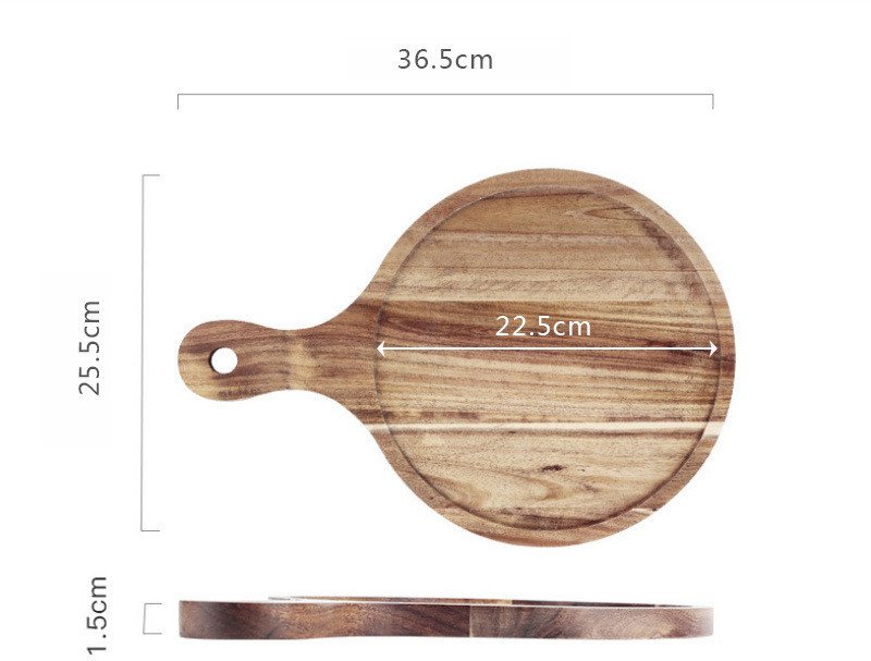 Premium Oval Acacia Wood Cheese Board with Slate Insert & Juice Groove 2 Premium Oval Acacia Wood Cheese Board with Slate Insert & Juice Groove - Image 2