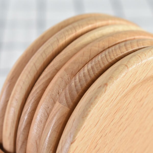 Japanese Walnut Wooden Kung Fu Tea Set Coaster - Image 6
