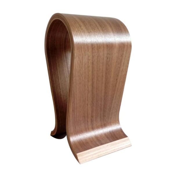 Curved wooden headphone rack - Image 5