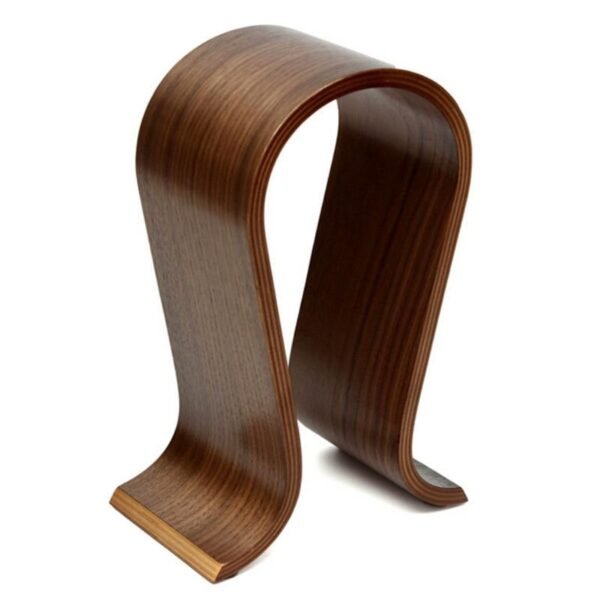 Curved wooden headphone rack - Image 2