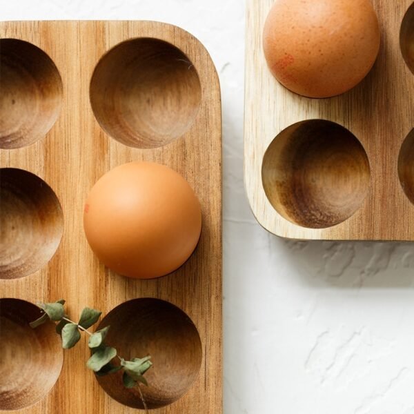 Commercial Desktop Wooden Fender Bracket Shatterproof Egg Tray - Image 3