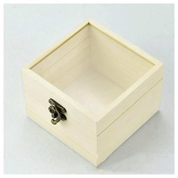 Wooden clamshell gift box Wooden packing box Rectangular tool wooden box - Image 2