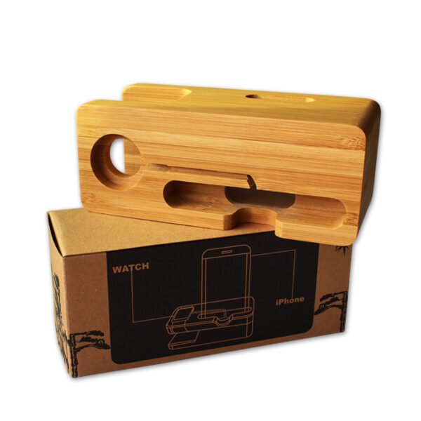 Watch bamboo stand smart phone stand lazy phone stand - Image 6