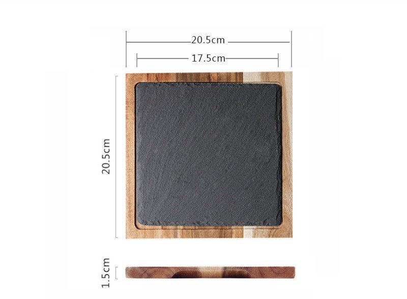 Premium Oval Acacia Wood Cheese Board with Slate Insert & Juice Groove 10 Premium Oval Acacia Wood Cheese Board with Slate Insert & Juice Groove - Image 10