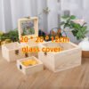 Wooden clamshell gift box Wooden packing box Rectangular tool wooden box - Image 9