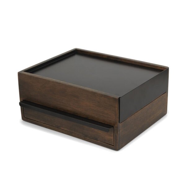 Wooden Earrings Ring Jewelry Storage Box Tray - Image 8