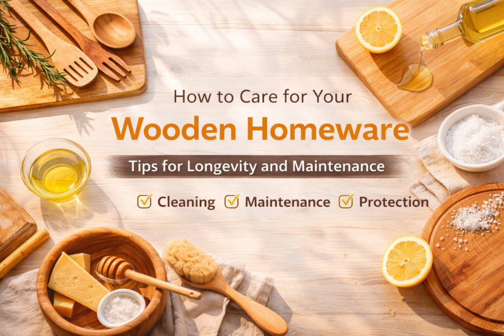 How to care for wooden homeware including cutting boards trays and wooden kitchenware