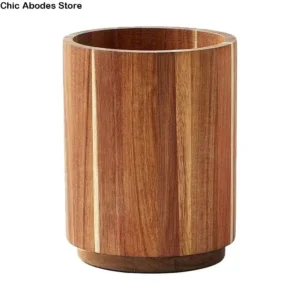 360° Rotatable Wooden Kitchen Utensil Holder