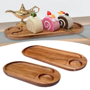 Wooden Tray Dessert Plate Modern Housewarming Gift Dinner Tray