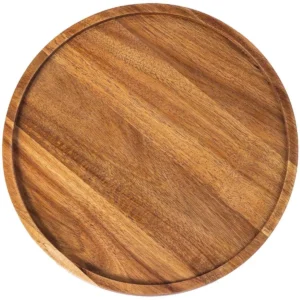 Large round Acacia Wood Serving Tray
