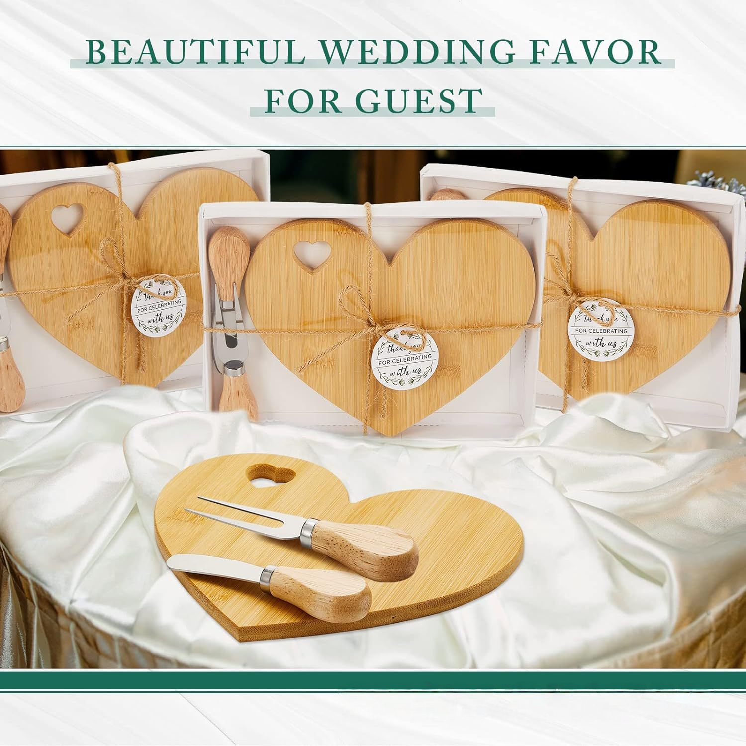 Mini Bamboo Charcuterie Board Gift Set with Cheese Knife – The Perfect Wedding Favor 3 Mini bamboo cheese board gift set with packaging for wedding favors