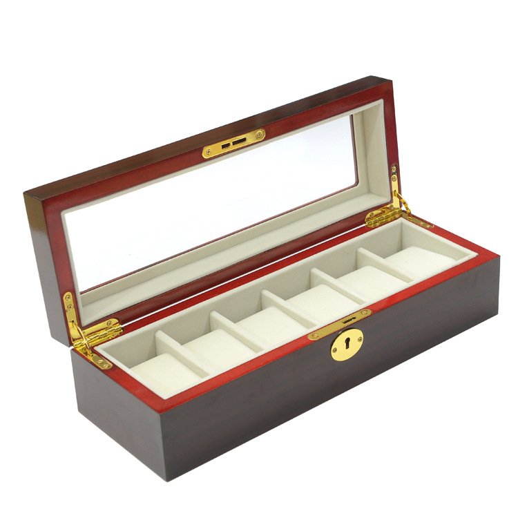 Premium High-Gloss Wooden Watch Box Wholesale | Glass Top Display Case with Custom Logo 2 Premium High-Gloss Wooden Watch Box Wholesale | Glass Top Display Case with Custom Logo - Image 2