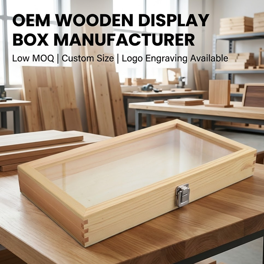 OEM Wooden Display Box Manufacturer | Custom Glass Lid Display Case for Private Label 4 PRECISION CRAFTSMANSHIP