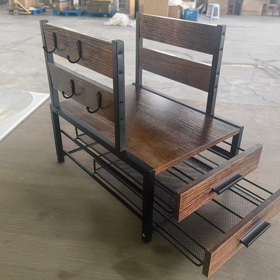 wood coffee pot storage