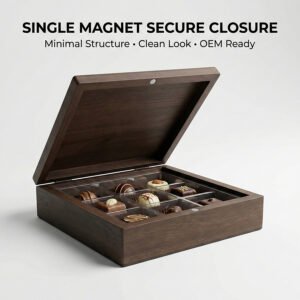 Premium Magnetic Wooden Chocolate Gift Box