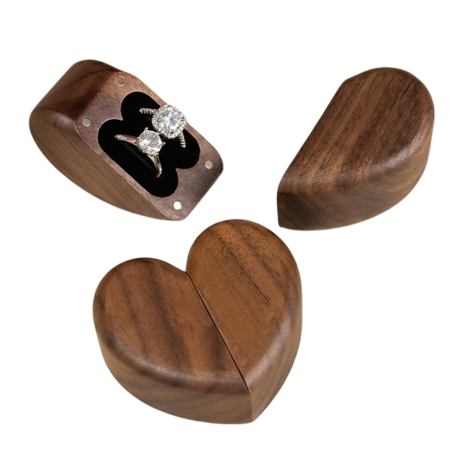 Walnut Wooden Ring Box Wholesale | Custom Jewelry Packaging Factory 2 Walnut Wooden Ring Box Wholesale | Custom Jewelry Packaging Factory - Image 2