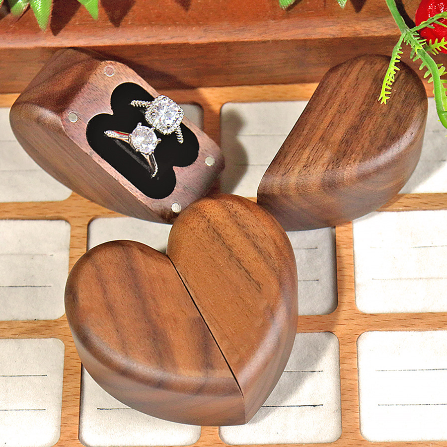 Walnut Wooden Ring Box Wholesale | Custom Jewelry Packaging Factory 3 walnut wooden ring box