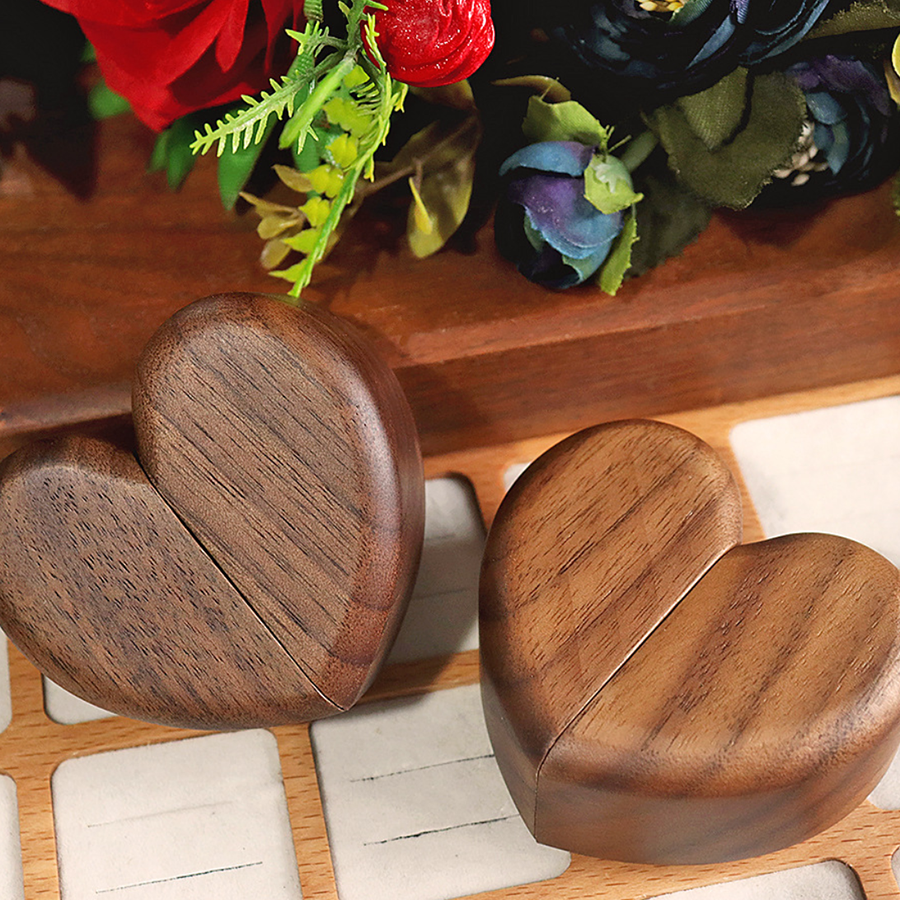 Walnut Wooden Ring Box Wholesale | Custom Jewelry Packaging Factory 6 custom jewelry packaging manufacturer