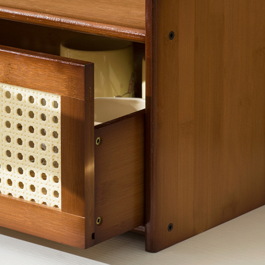 Custom Bamboo Countertop Organizer with Drawer 15 Bamboo Countertop Organizer 10