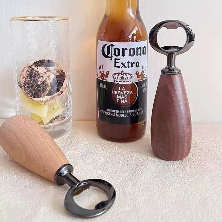 wooden handle bottle opener