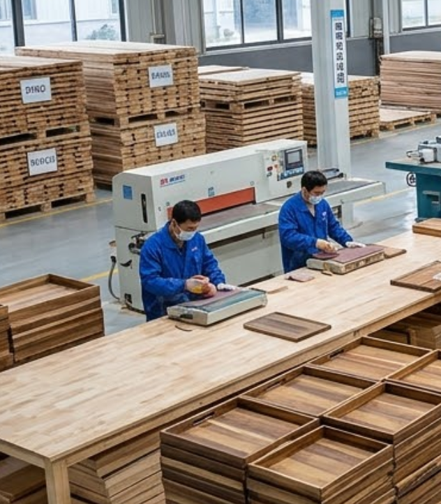 wooden box factory in China