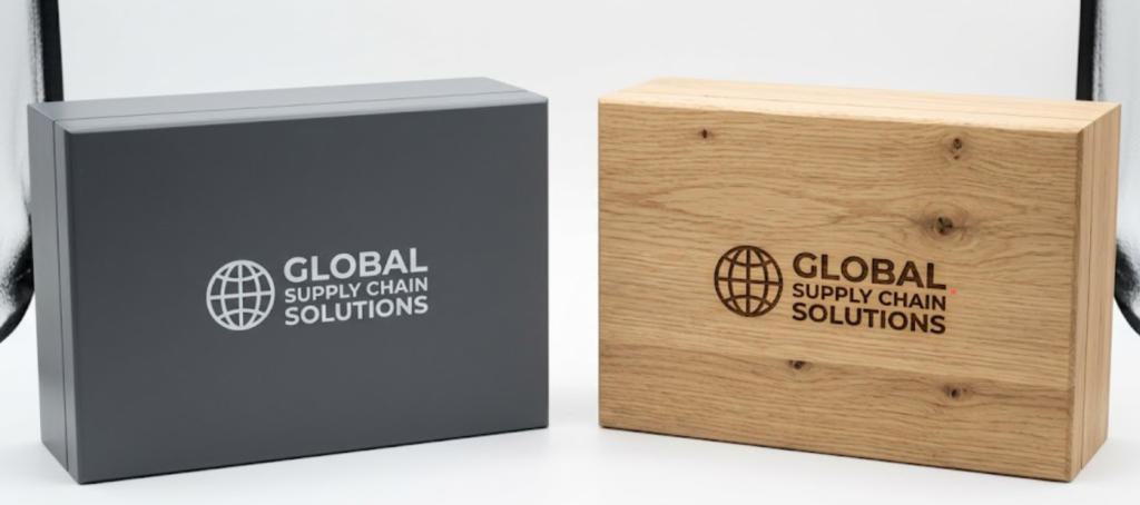 ide by side MDF veneer box and solid wood box comparison