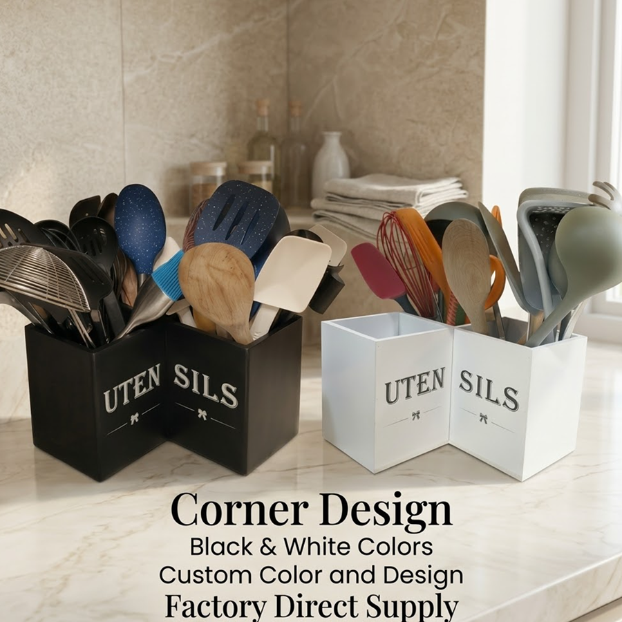 custom corner kitchen utensil holder