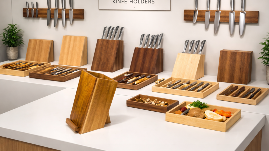 custom wooden knife holders