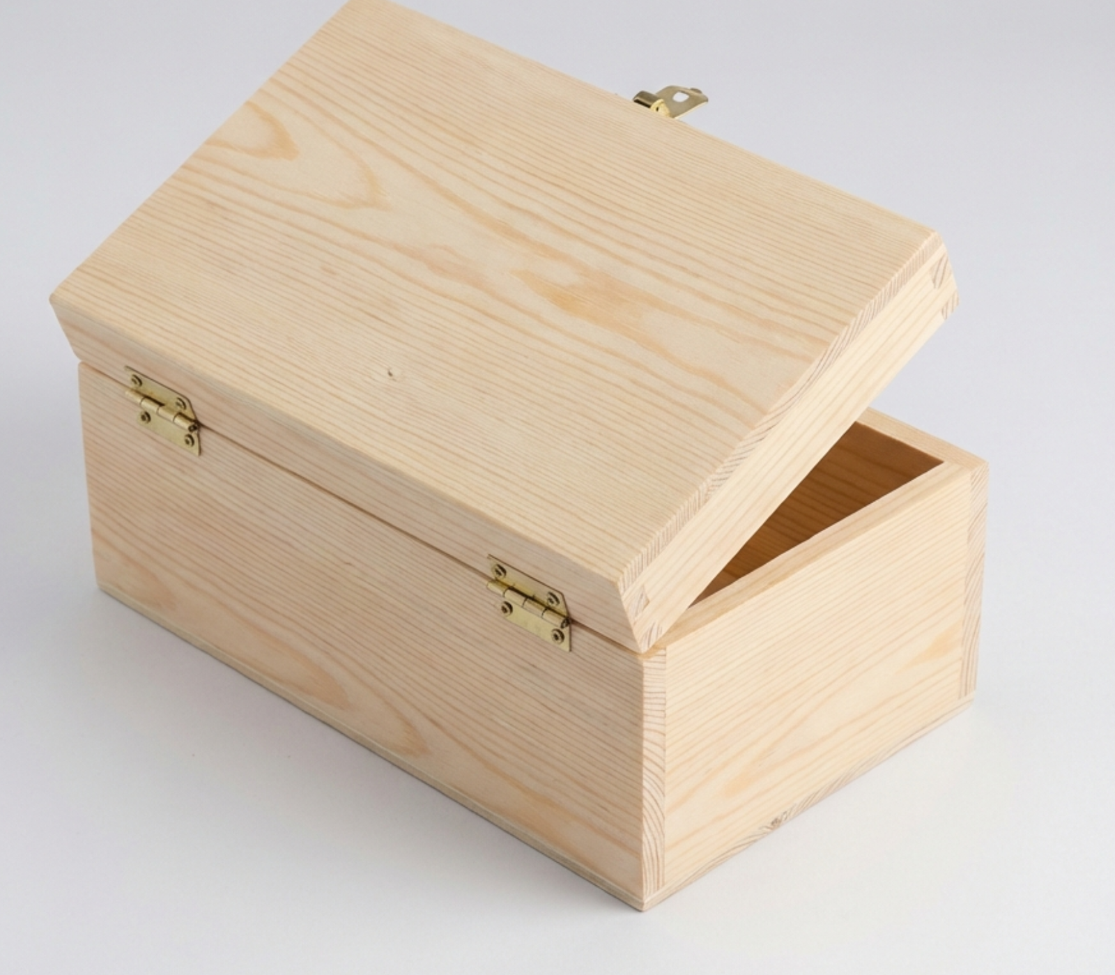 unfinished wood box with lid wholesale close up wood grain and hinge
