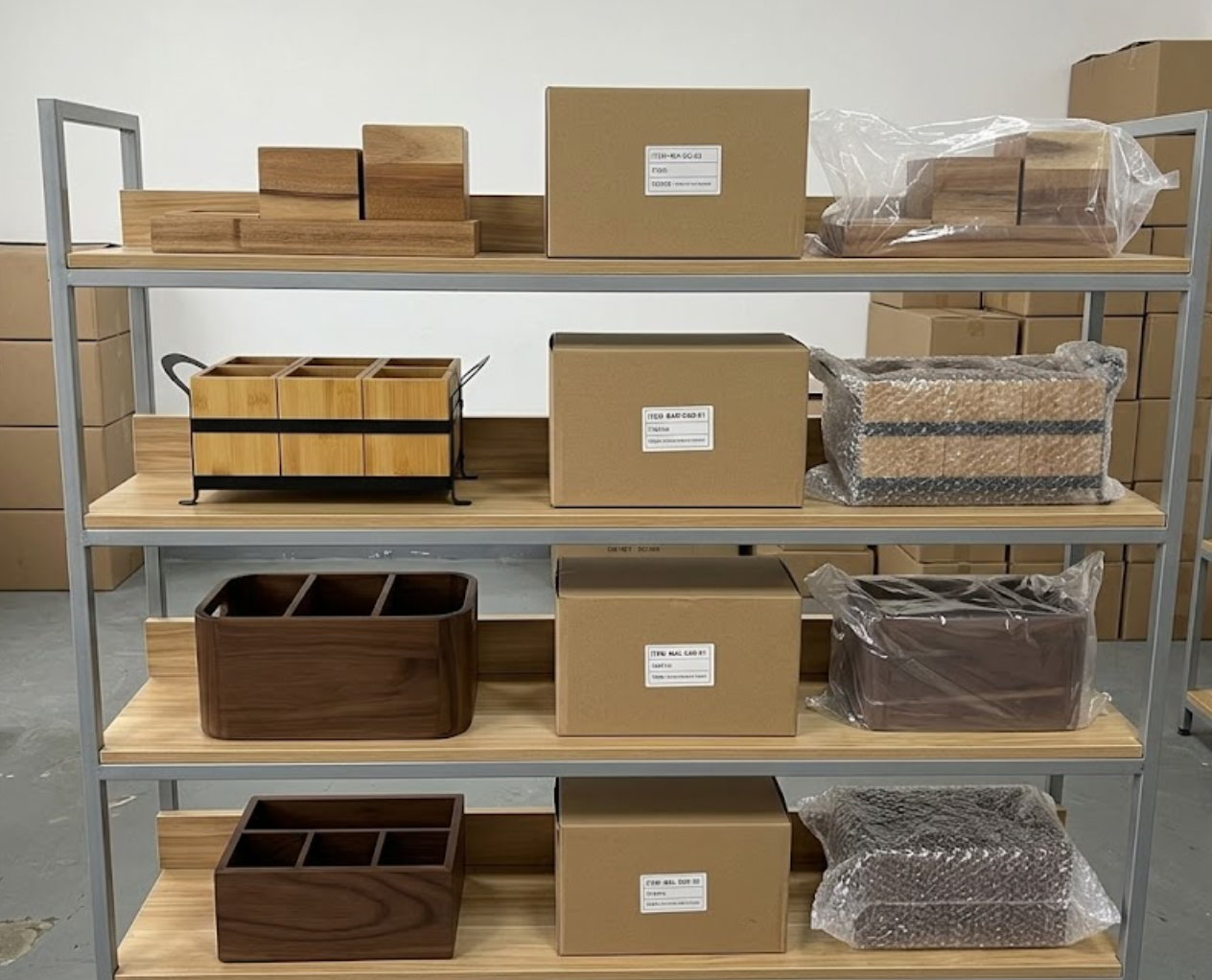 wooden homeware with custom packaging